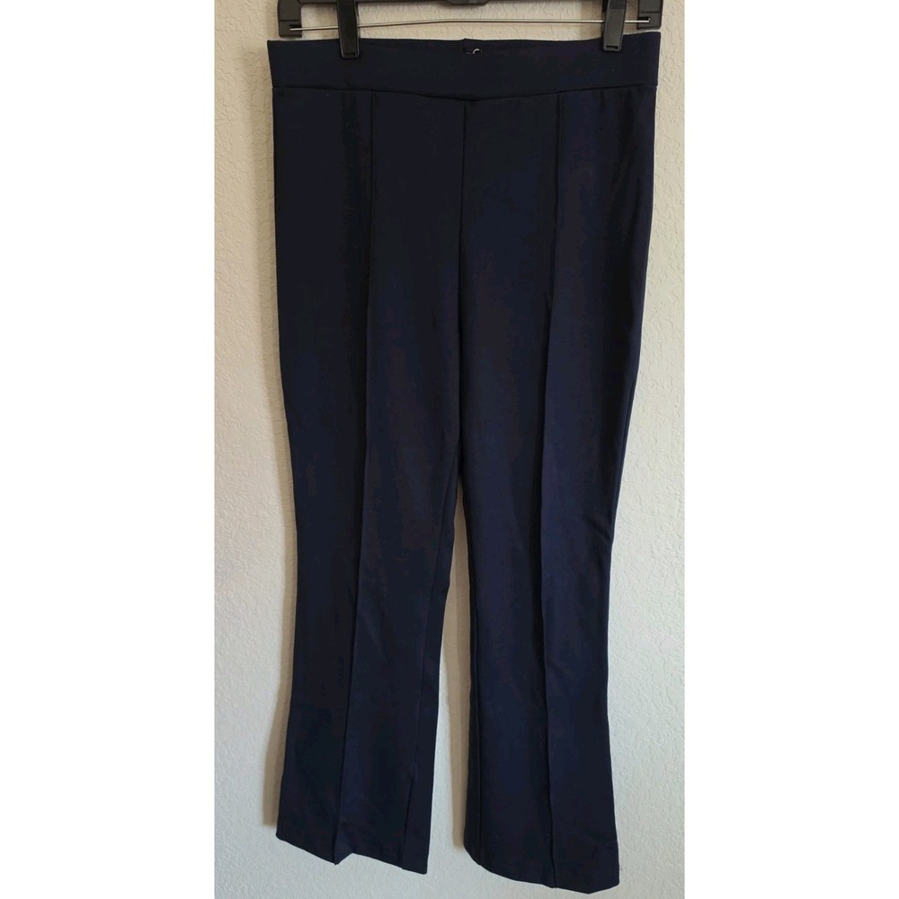 Urban CoCo Women's Pull On Pants Medium Navy Blue High Waist Stitched Crease NWT